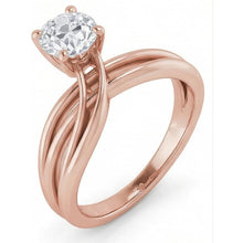 Solitaire Ring Natural Earth Mined DIAMOND ( NOT LAB GROWN ) Twisted Split Shank 2 Carats