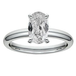 Solitaire Ring Natural Oval Old Miner Diamond 5.50 Carats Gold Ladies Jewelry
