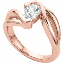 Solitaire Ring Old Mine Cut Pear Real Natural Earth Mined Diamond Twisted Split Shank 2.25 Carats