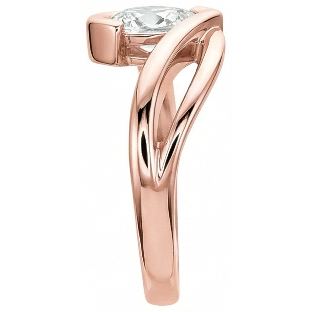 Solitaire Ring Old Mine Cut Pear Real Natural Earth Mined Diamond Twisted Split Shank 2.25 Carats