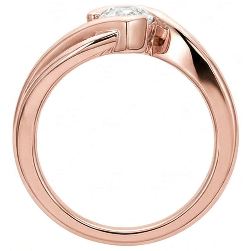 Solitaire Ring Old Mine Cut Pear Real Natural Earth Mined Diamond Twisted Split Shank 2.25 Carats