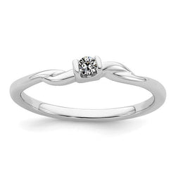 Solitaire Ring Old Mine Cut Real Diamond Twisted Style Bar Set 0.50 Carats