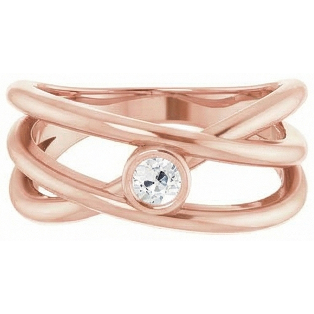 Solitaire Ring Old Miner Natural Earth Mined Diamond Bezel Triple Split Shank 1 Carat