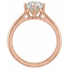 Solitaire Ring Oval Old Mine Cut Natural Earth Mined Diamond 6 Prong Set 3 Carats Gold