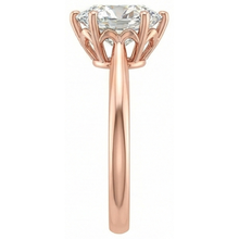 Solitaire Ring Oval Old Mine Cut Natural Earth Mined Diamond 6 Prong Set 3 Carats Gold