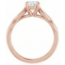 natural oval diamond 2.15ct ring profile view