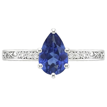 natural round sapphire 4ct ring profile view