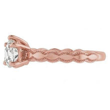 Solitaire Ring Pear Natural Earth Mined DIAMOND ( NOT LAB GROWN ) 1.50 Carats Rose Gold Jewellery