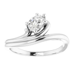 Solitaire Ring Pear Old Miner Genuine Diamond Twisted Shank 2 Carats