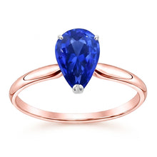 Solitaire Ring Pear Sri Lankan Sapphire 3 Carats