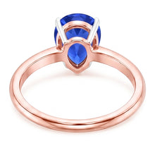 Solitaire Ring Pear Sri Lankan Sapphire 3 Carats
