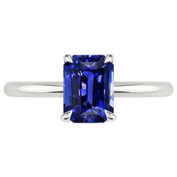 Solitaire Ring Radiant Sri Lankan Sapphire 3 Carats