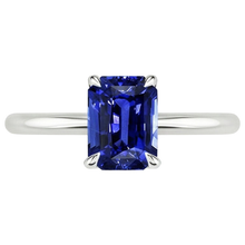 Solitaire Ring Radiant Sri Lankan Sapphire 3 Carats