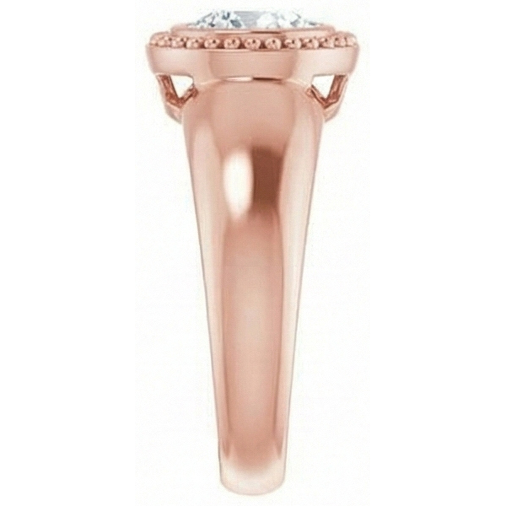 Solitaire Ring Round Old Mine Cut Natural Earth Mined Diamond 2 Carats Bezel Set Jewellery