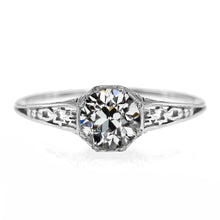 Solitaire Ring Round Old Mine Cut Real Diamond Antique Style 2 Carats