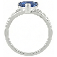 Solitaire Ring Split Shank Trillion Sri Lankan Sapphire 1 Carat