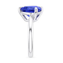 Solitaire Ring Trillion Shaped Prong Set Blue Sapphire 1.50 Carats