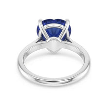 Solitaire Ring White Gold Ceylon Sapphire Heart Shaped 2.50 Carats