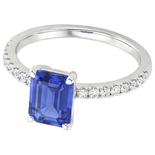natural emerald sapphire 4ct ring side angle