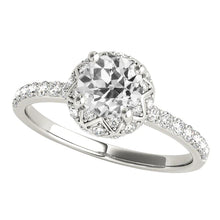 Solitaire Ring With Accents Round Old Cut Real Diamonds 5 Carats