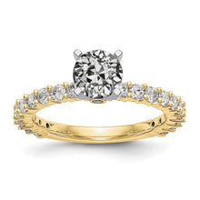 Solitaire Ring With Accents Round Old Miner Natural Diamond Prong Set 3 Carats