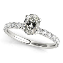 Solitaire Ring With Accents Round & Oval Old Miner Natural Earth Mined Diamond 4.50 Carats