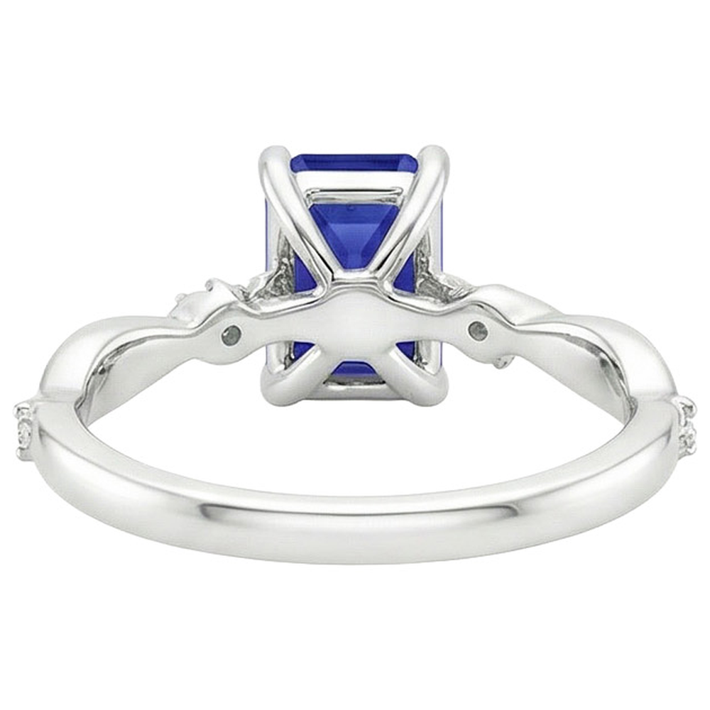 natural emerald sapphire 3.50ct ring close up detail