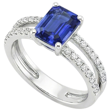 natural round sapphire 4.50ct ring side angle