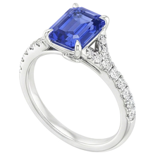 natural emerald sapphire 4ct ring side angle