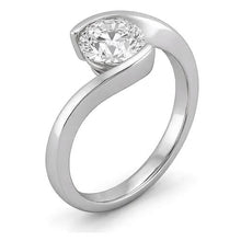 Solitaire Round 1.25 Carats Real Natural Earth Mined Diamond Wedding Ring White Gold 14K