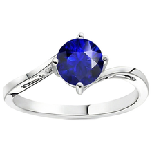 Solitaire Round Blue Sapphire Ring 2.50 Carats Tension Style Shank