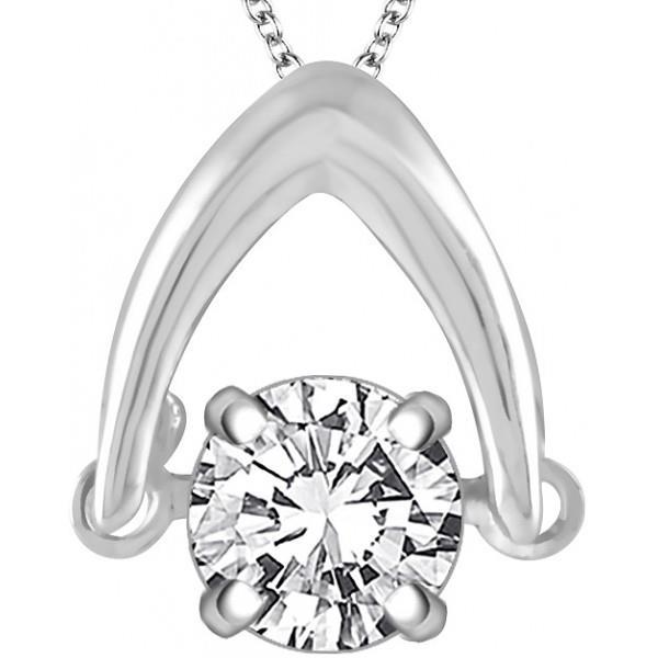 Solitaire Round Brilliant Cut 2.75 Ct Real Diamond Pendant Necklace