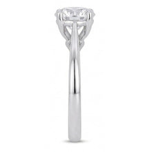 natural round diamond 2ct ring top view