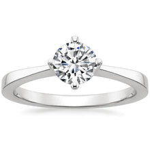 Solitaire Round Cut Natural Earth Mined Diamond Wedding Ring 1 Carat 4 Prongs