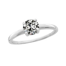 Solitaire Round Old Cut Natural Diamond Wedding Ring Tapered Shank 1.50 Carats