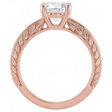 Solitaire Round Old Mine Cut Real Natural Earth Mined Diamond Ring 3 Carats Rose Gold 14K