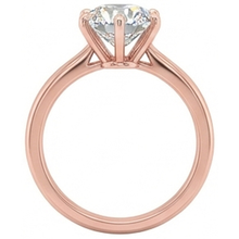 natural round diamond 2ct ring profile view