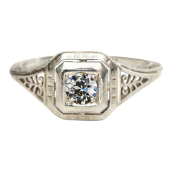 Solitaire Round Old Miner Real Natural Earth Mined Diamond Ring 1 Carat Vintage Style