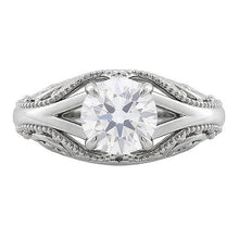 natural round diamond 1.75ct ring side angle