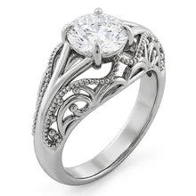 natural round diamond 1.75ct ring top view