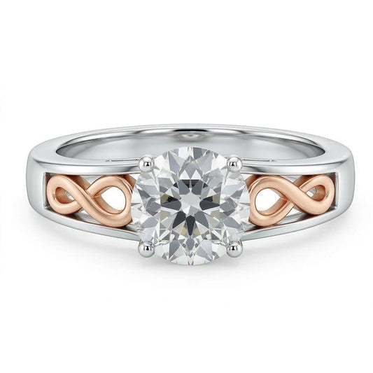 natural round diamond 1.50ct ring side angle
