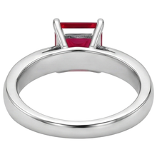 Solitaire Ruby Ring 1 Carats White Gold 14K