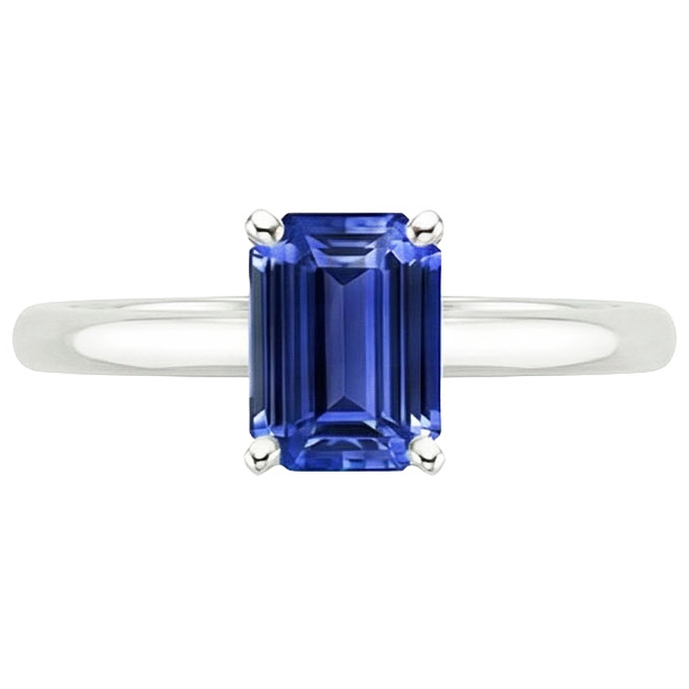 Solitaire Sapphire 4 Carat Engagement Ring