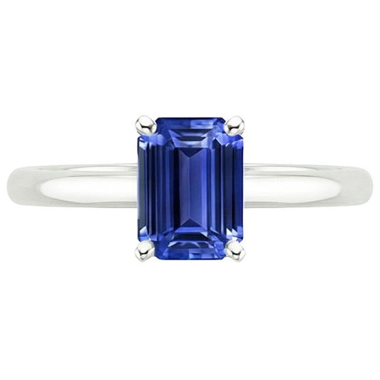 Solitaire Sapphire 4 Carat Engagement Ring