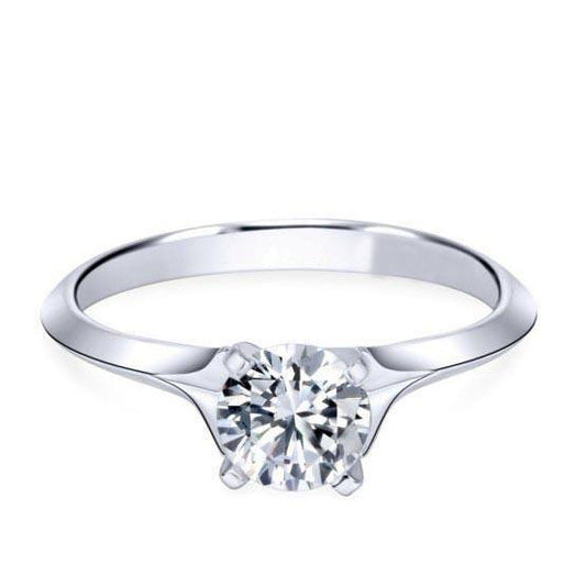 natural round diamond 1ct ring front view