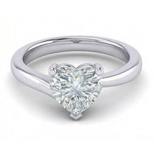 Solitaire Sparkling Heart Shape 1.75 Ct Natural Earth Mined Diamond Wedding Ring