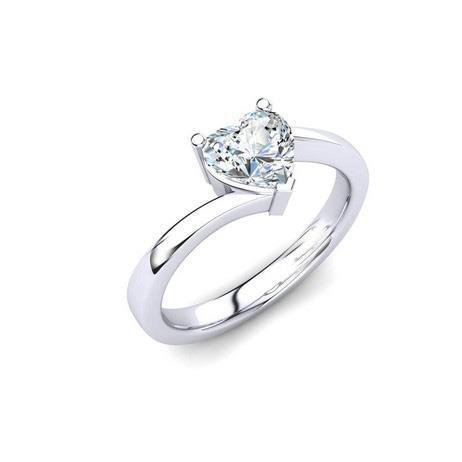 Solitaire Sparkling Heart Shape 1.75 Ct Natural Diamond Wedding Ring