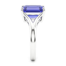 Solitaire Split Shank Emerald Light Blue Sapphire Ring 2 Carats