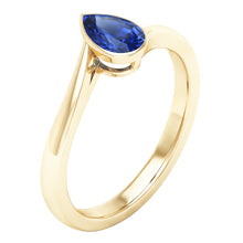 Solitaire Sri Lankan Sapphire Ring Bezel Set Yellow Gold 1.50 Carats