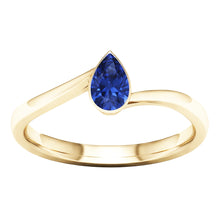 Solitaire Sri Lankan Sapphire Ring Bezel Set Yellow Gold 1.50 Carats